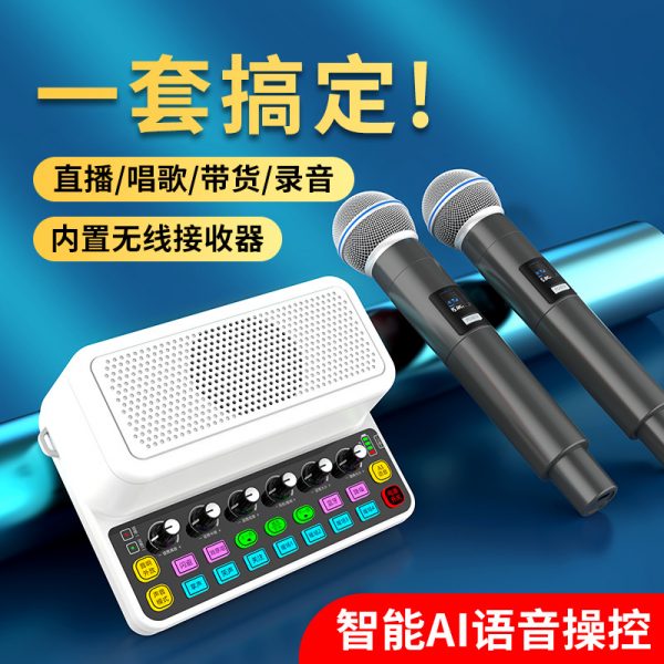 Y3声卡音响一体机直播唱歌家庭KTV广场舞K歌无线蓝牙音箱
